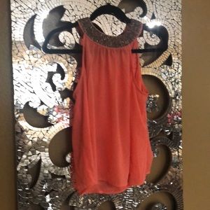 Coral beaded top